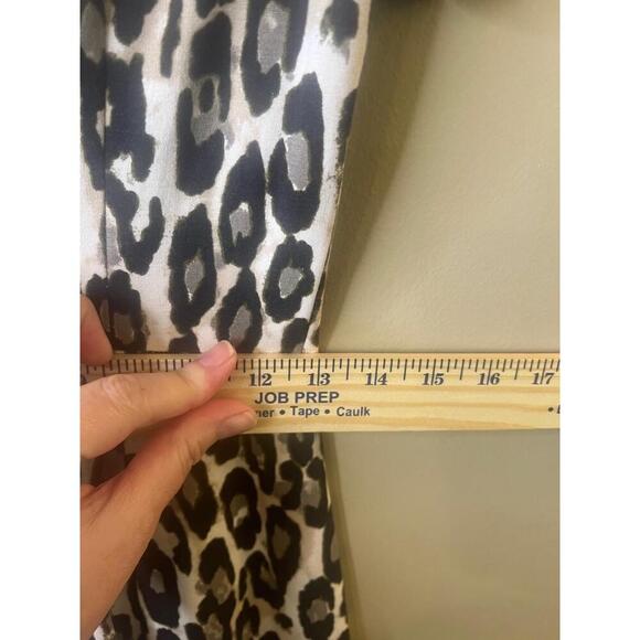 Kate Spade New York Leopard Print Short Sleeve Crew Neck Back Zipper Dress 2 - Picture 2 of 12